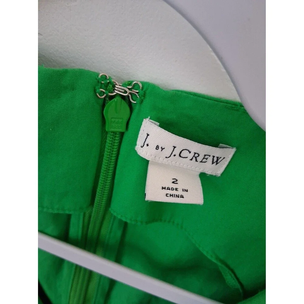 J. by J. Crew Sleeveless Wrap-top Pleaded dress In Kelly Green Front Tie Size 2